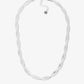 gevlochten snake ketting zilverkleurig