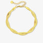 braided snake bracelet gold-colored