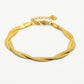 braided snake bracelet gold-colored