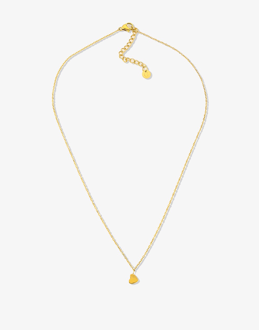 ketting schuin hartje goudkleurig