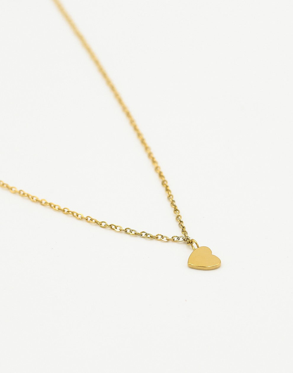 ketting schuin hartje goudkleurig