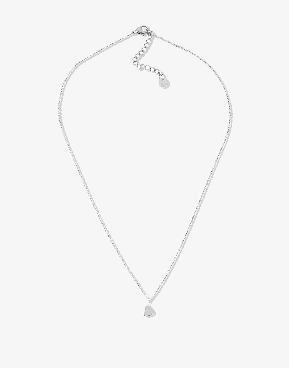 ketting schuin hartje zilverkleurig