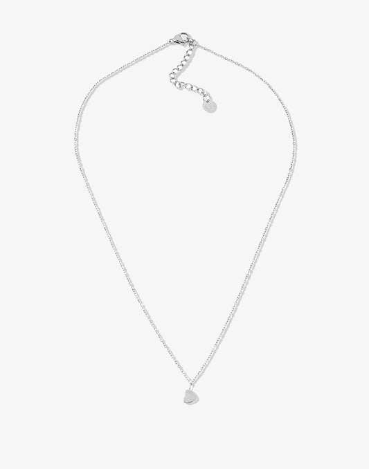 ketting schuin hartje zilverkleurig