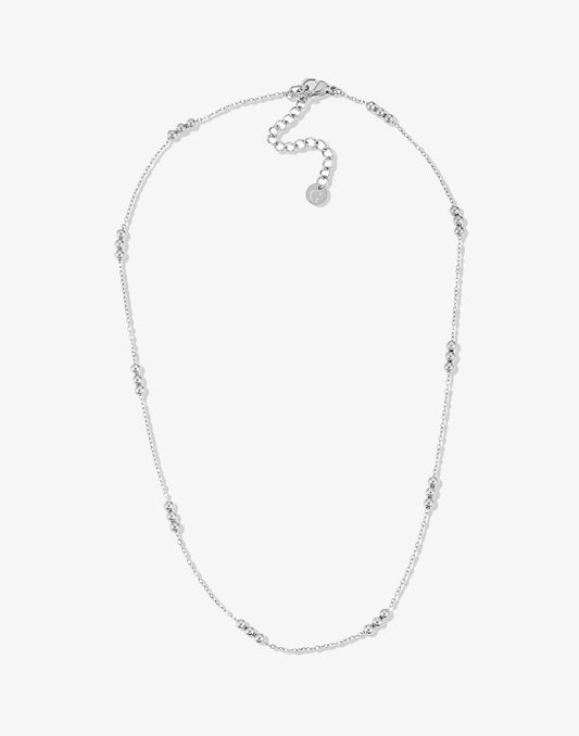 Ketting triple balls zilverkleurig