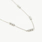Ketting triple balls zilverkleurig