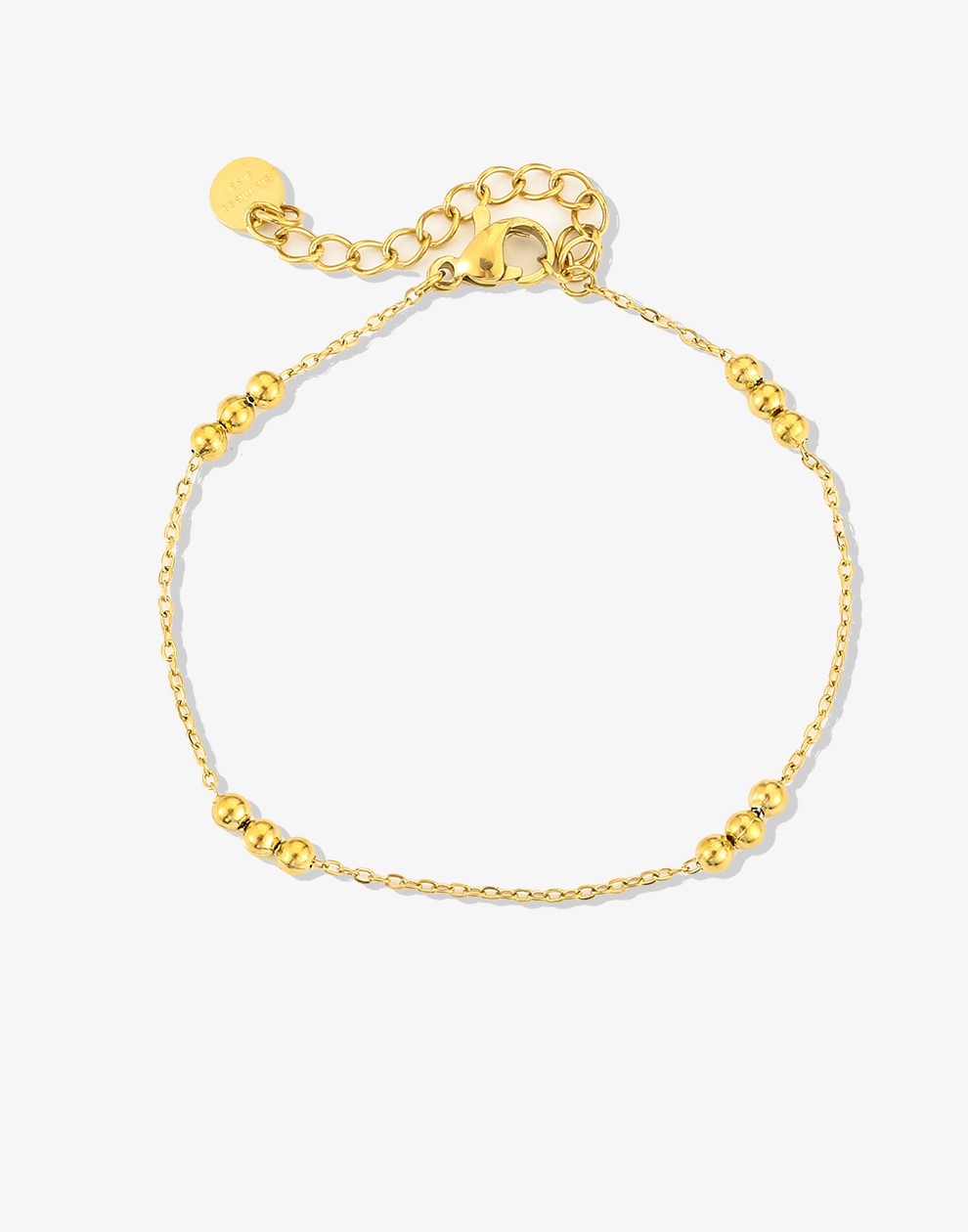 armband triple balls goudkleurig