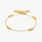 armband triple balls goudkleurig