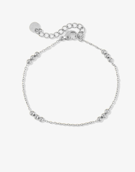 armband triple balls zilverkleurig