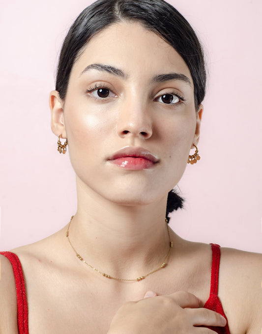 Ketting triple balls gold