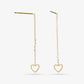 Pull-through earrings open heart gold-colored