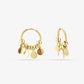 earrings balls coins gold-colored