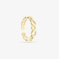 Ring hartjes patroon goudkleurig