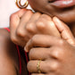 Ring vintage hartjes goudkleurig