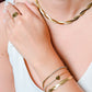 Armband tennis met hartje goudkleurig