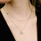 Ketting ronde steen zilverkleurig