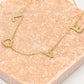 Fijne ketting love goudkleurig