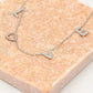 Fijne ketting love zilverkleurig