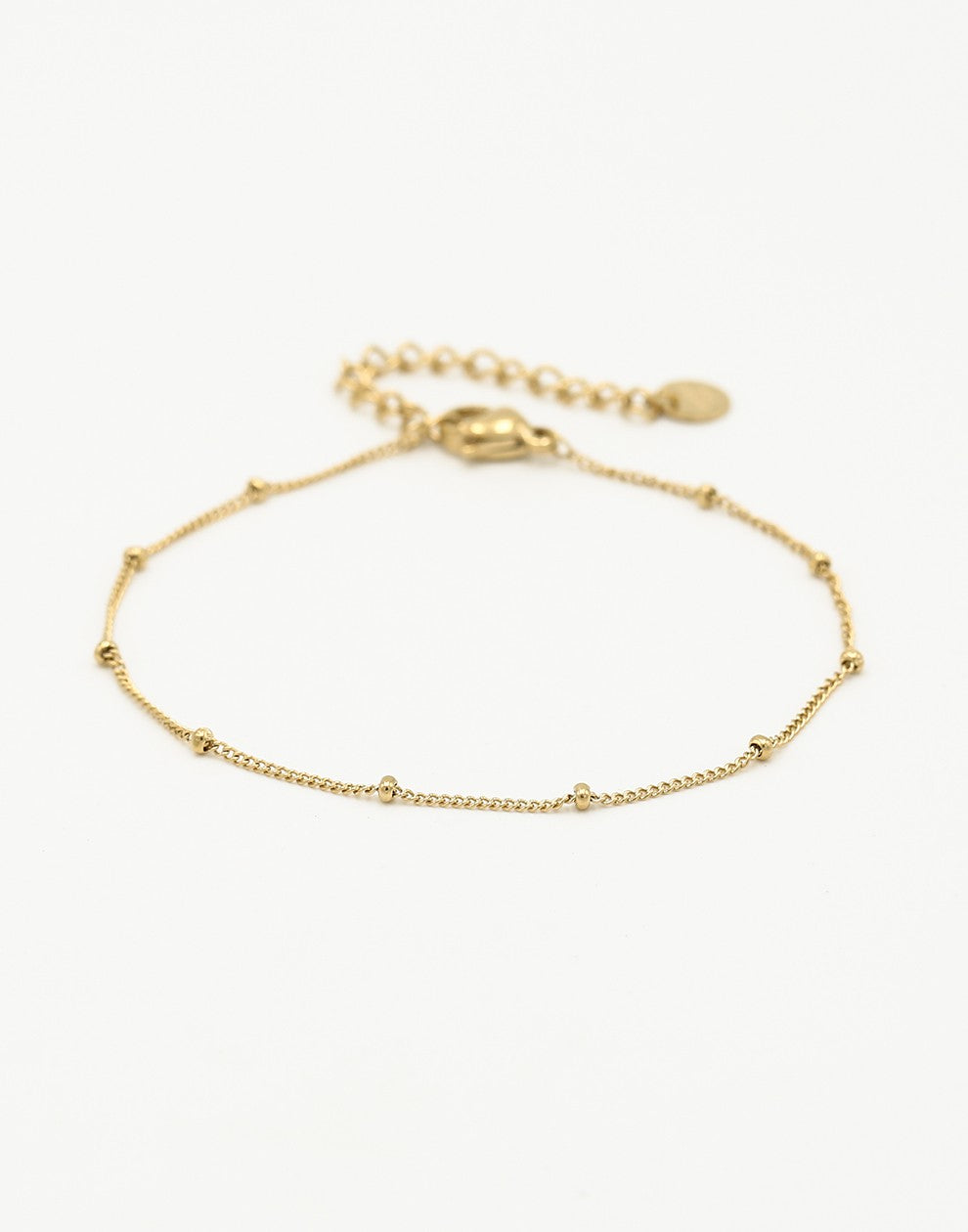 Fijne armband met bolletjes goudkleurig