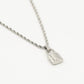 Gedraaide ketting met slot love zilverkleurig