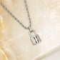 Gedraaide ketting met slot love zilverkleurig