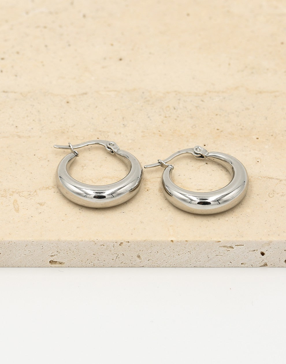 Basic Ooringen 22mm zilverkleurig