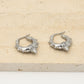 Bali oorbel chunky mini zilverkleurig