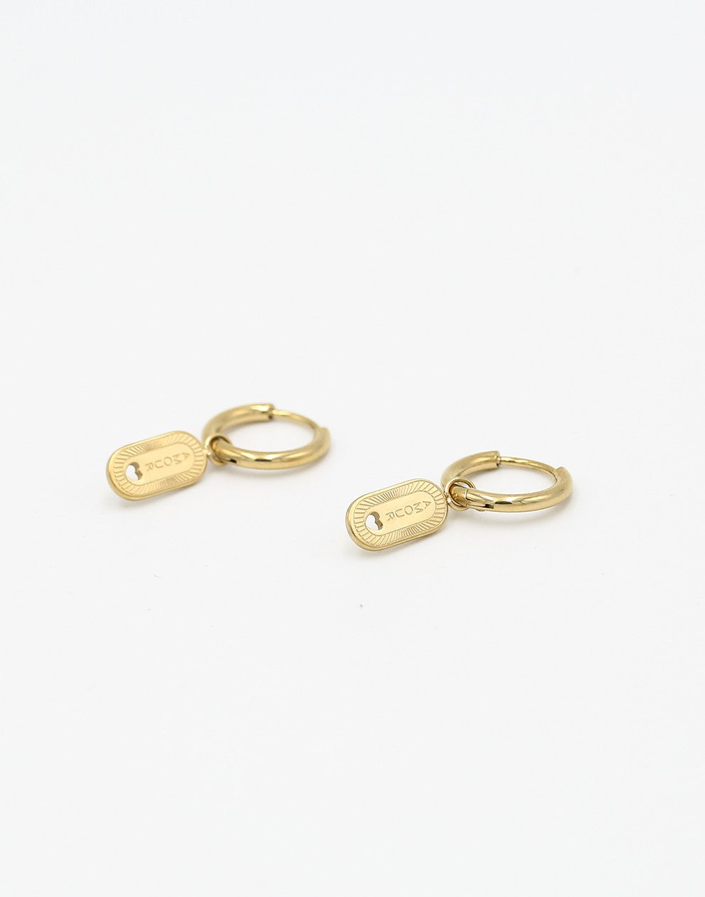 Oorbel hanger amour goudkleurig