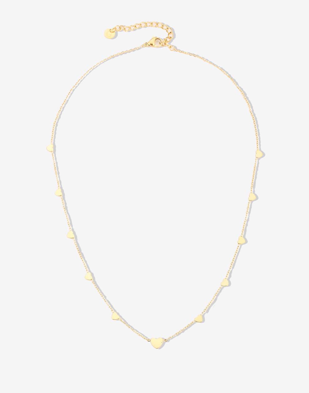 ketting met hartjes goudkleurig