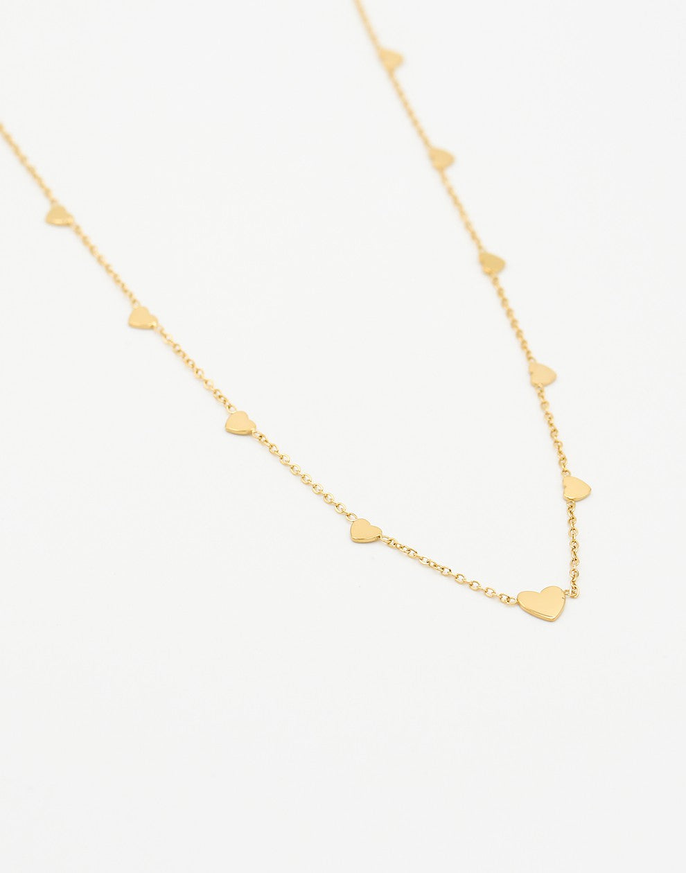 ketting met hartjes goudkleurig