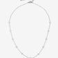 Ketting klavertjes mini zilverkleurig