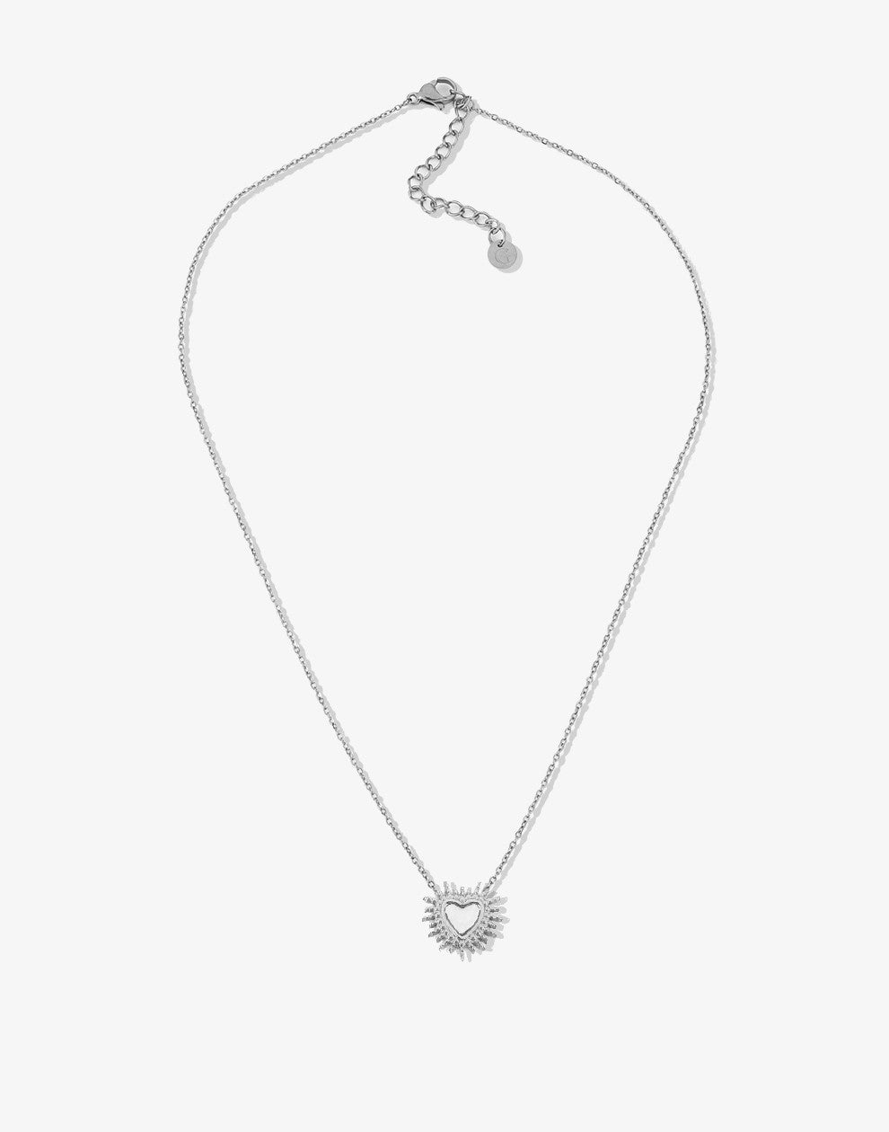 ketting hartje schelp zilverkleurig