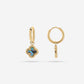 Earrings clovers mother of pearl black