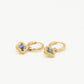 Earrings clovers mother of pearl black