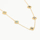 Ketting klavers parelmoer zwart