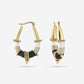 Oorringen Boho gekleurd zwart touw
