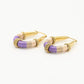 Boho oorbellen paars touw
