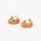 Hartvorm oorbellen amour roze