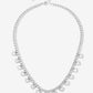 Schakelketting vintage hartjes zilverkleurig