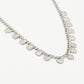 Schakelketting vintage hartjes zilverkleurig