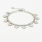 Schakelarmband vintage hartjes zilverkleurig