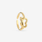 Ring hart pijl goudkleurig