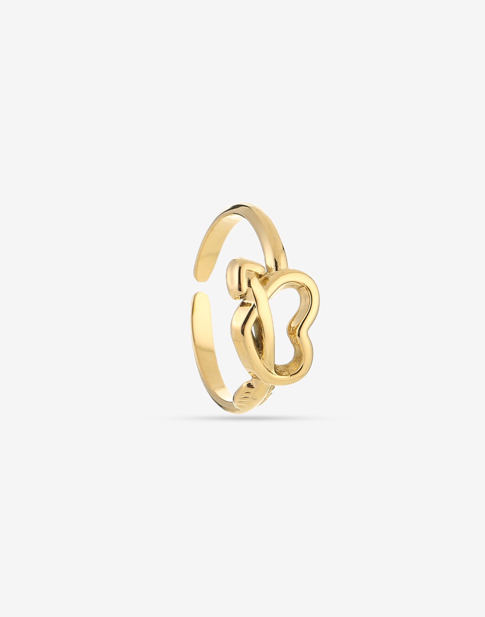 Ring hart pijl goudkleurig