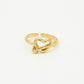 Ring hart pijl goudkleurig