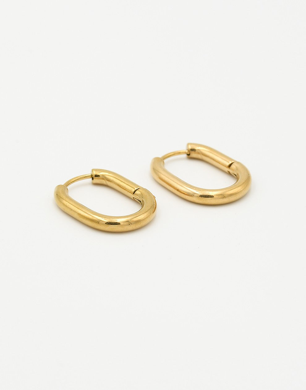 ovale oorbellen breed basic goudkleurig