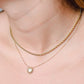 ketting hartje schelp goudkleurig