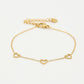 Bracelet 3 open hearts gold-colored