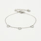 Armband 3 open hartjes zilverkleurig
