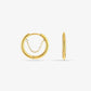 Gold-colored hoop earrings