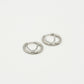 Silver-colored hoop earrings