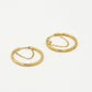 smalle hoops met chain goudkleurig